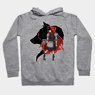 Little Red Riding Hood and the Wolf at Moon Night - Fairytales Hoodie